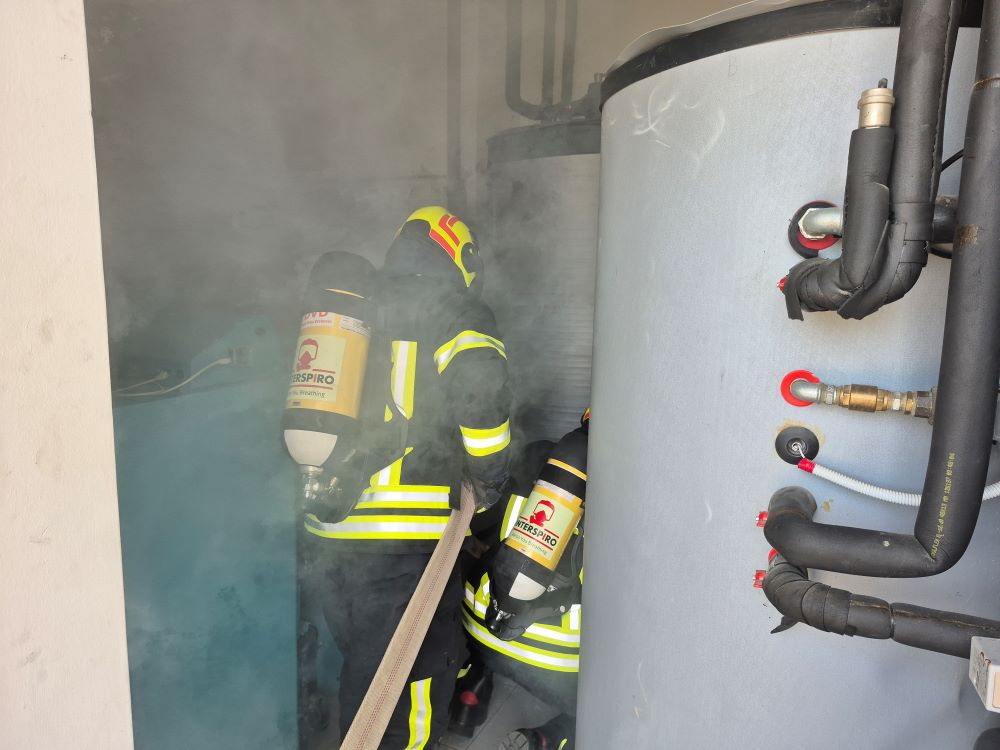 Simulacija požara tijekom vježbe